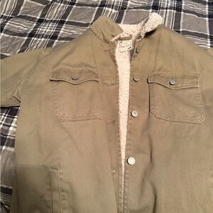 Stoosh Khaki Sherpa-Lined Field Jacket